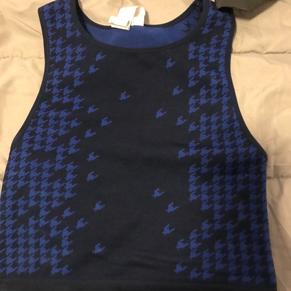 Francis Seamless Crop Top with Houndstooth detail